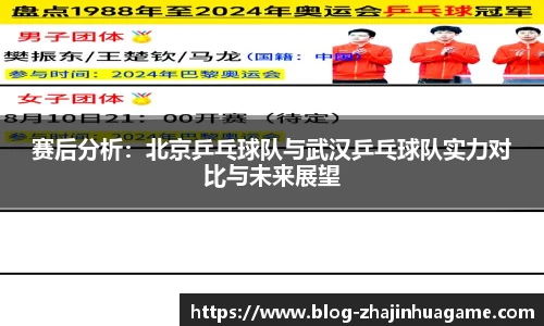 赛后分析：北京乒乓球队与武汉乒乓球队实力对比与未来展望